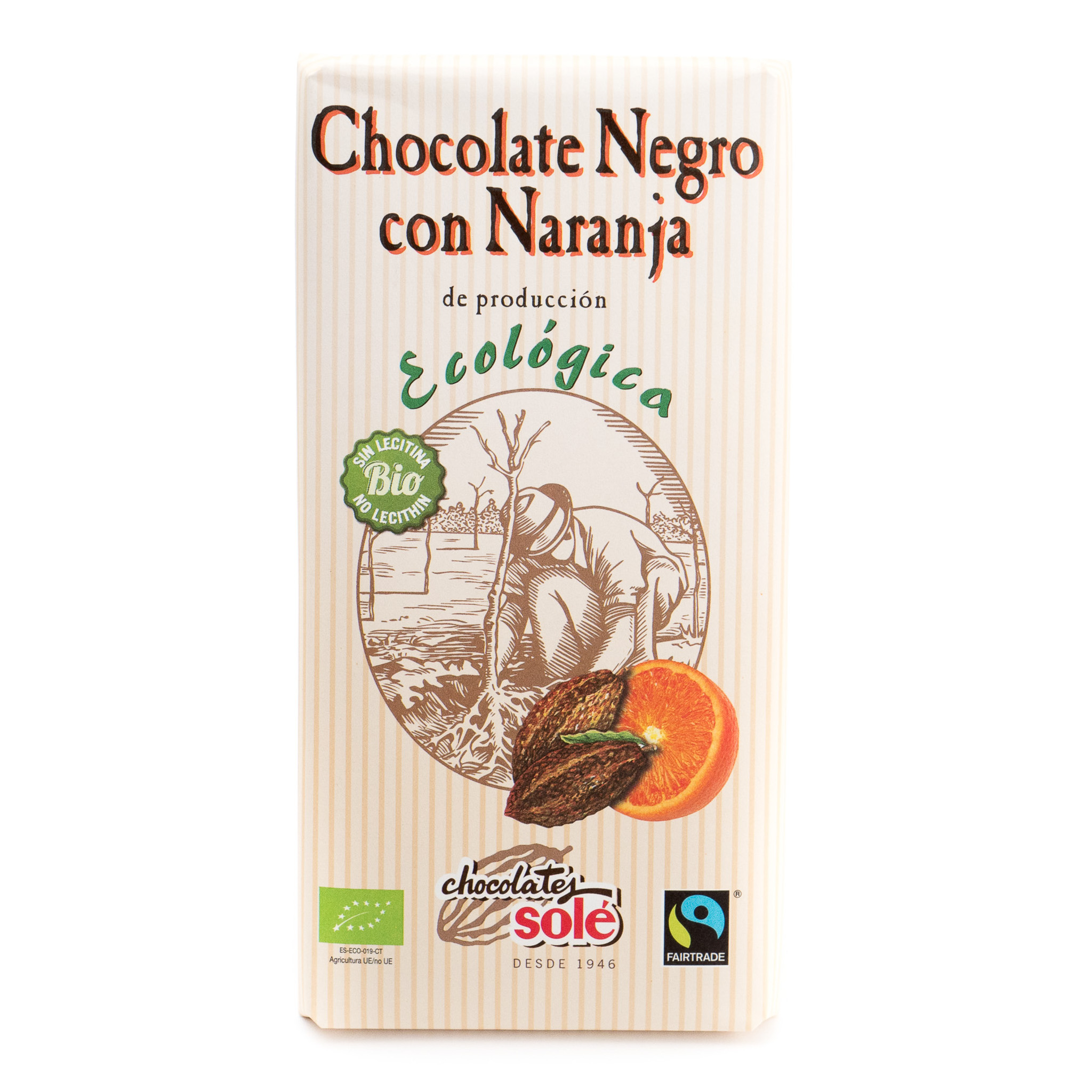 Chocolate negro naranja ecológico