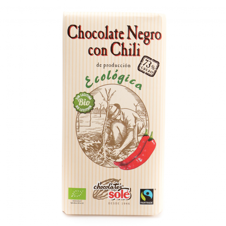 Chocolate negro 73% chili ecológico