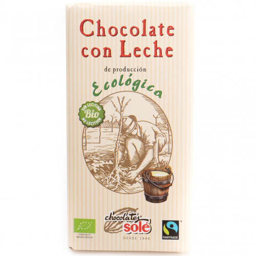 Chocolate con leche ecológico
