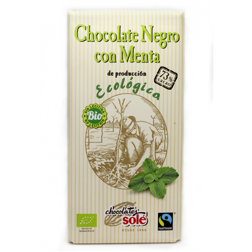 Chocolate negro 73% con menta ecológico