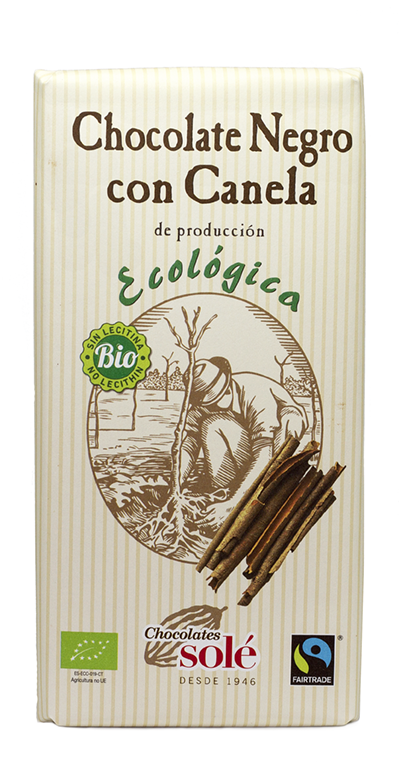 Chocolate con canela ecológico